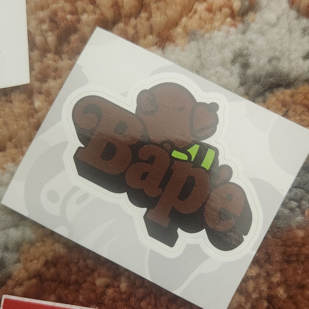 A Bathing Ape Sticker Set Collection And Bag - Picture 3 of 6